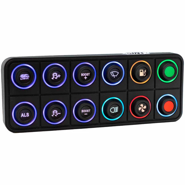 Link CAN keypad 12 button available at Autech Store Auckland ECU control panel for motorsport functions and clean dashboard integration