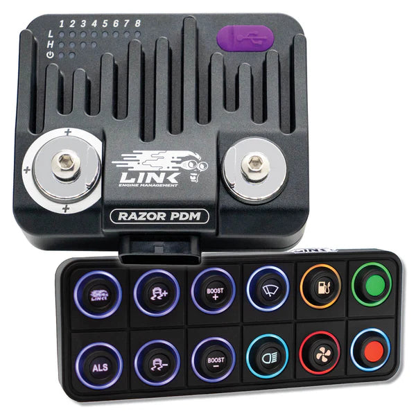 Razor PDM bundle with 12 button CAN keypad advanced power distribution module and digital control keypad for motorsport and performance vehicles automotive electrical upgrade system Autech Store Auckland high performance racing electronics kit